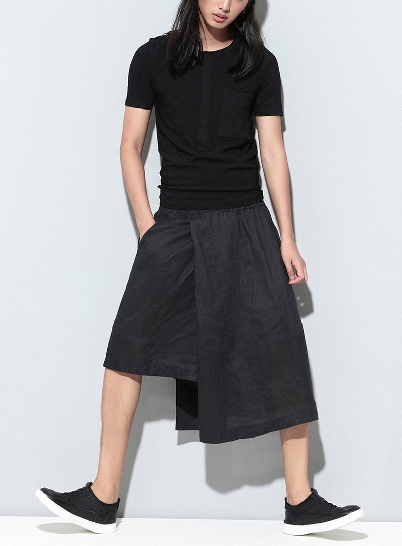 ELLAZHU Men Summer Casual Wide Leg Capri Pants GYM136, One Size - Image 4